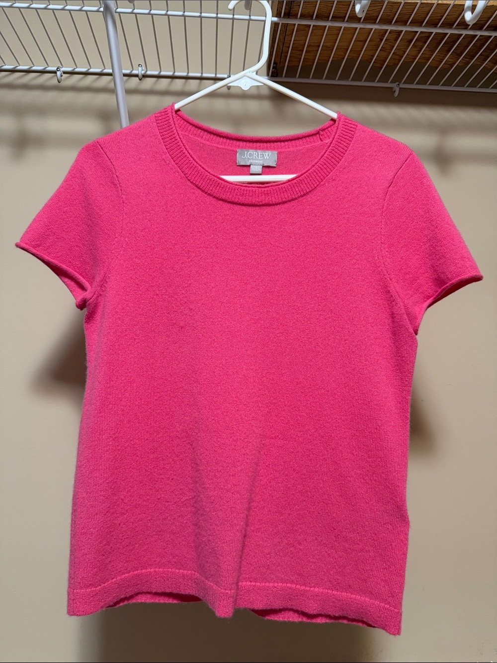 J. Crew Hot Pink Short-Sleeve Crewneck Tee